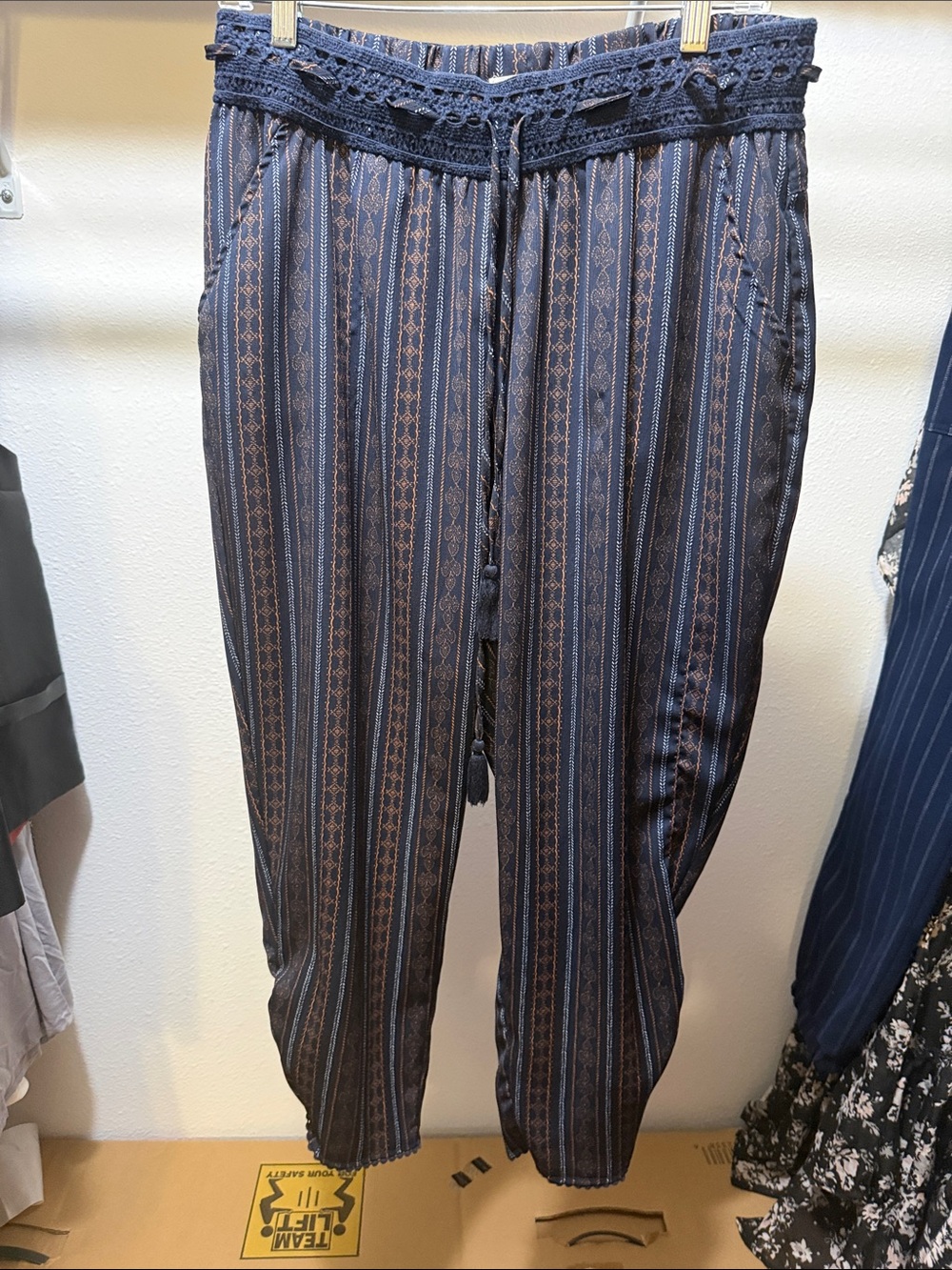 Navy blue dress capris